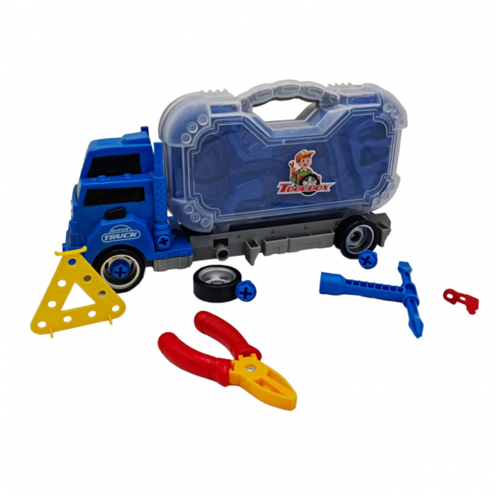 Camion Truck demontabil cu trusa de unelte, sunete si lumini, multicolor [2]