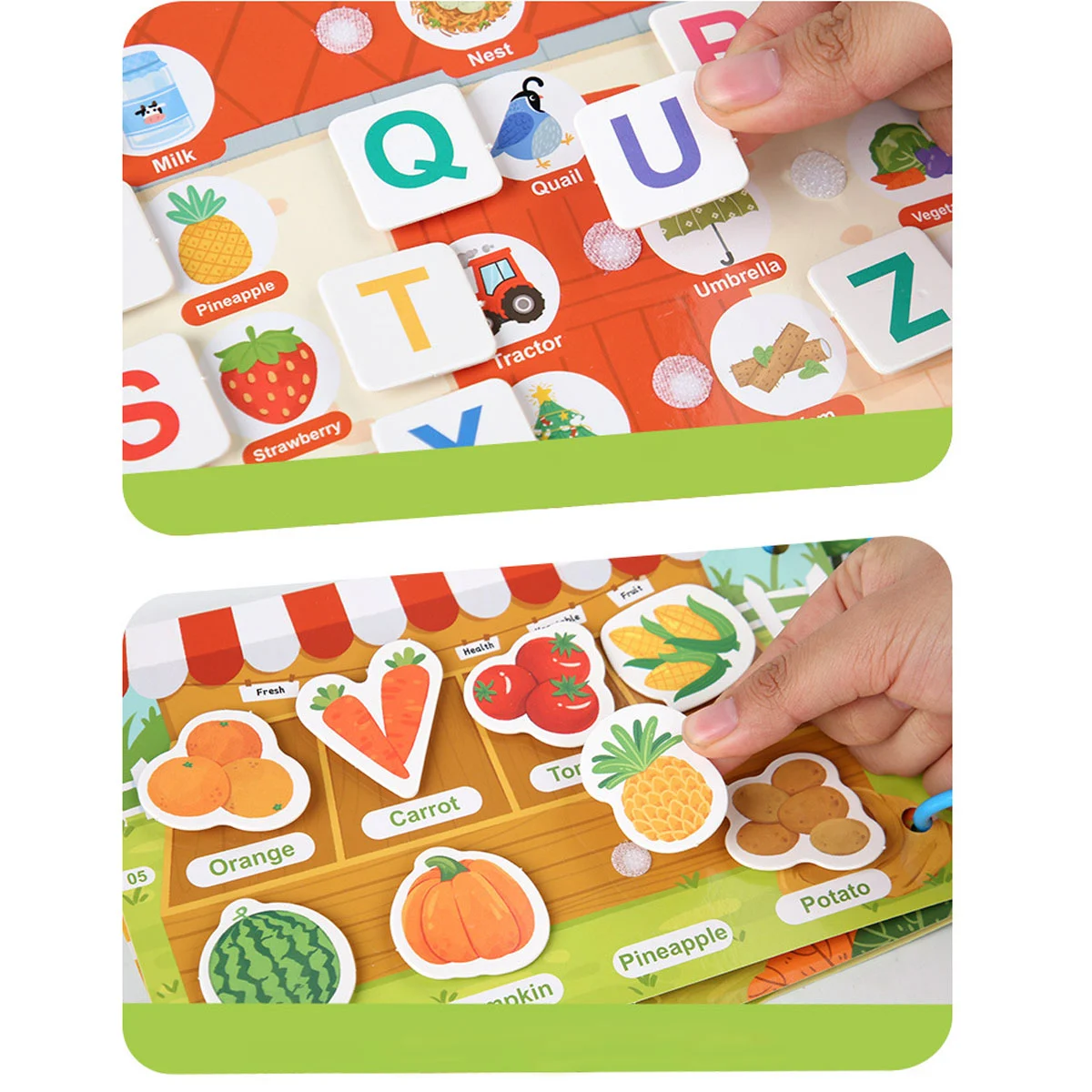 Carte educativa cu stickere reutilizabile Busy Book - Alfabet, 10 activitati [4]