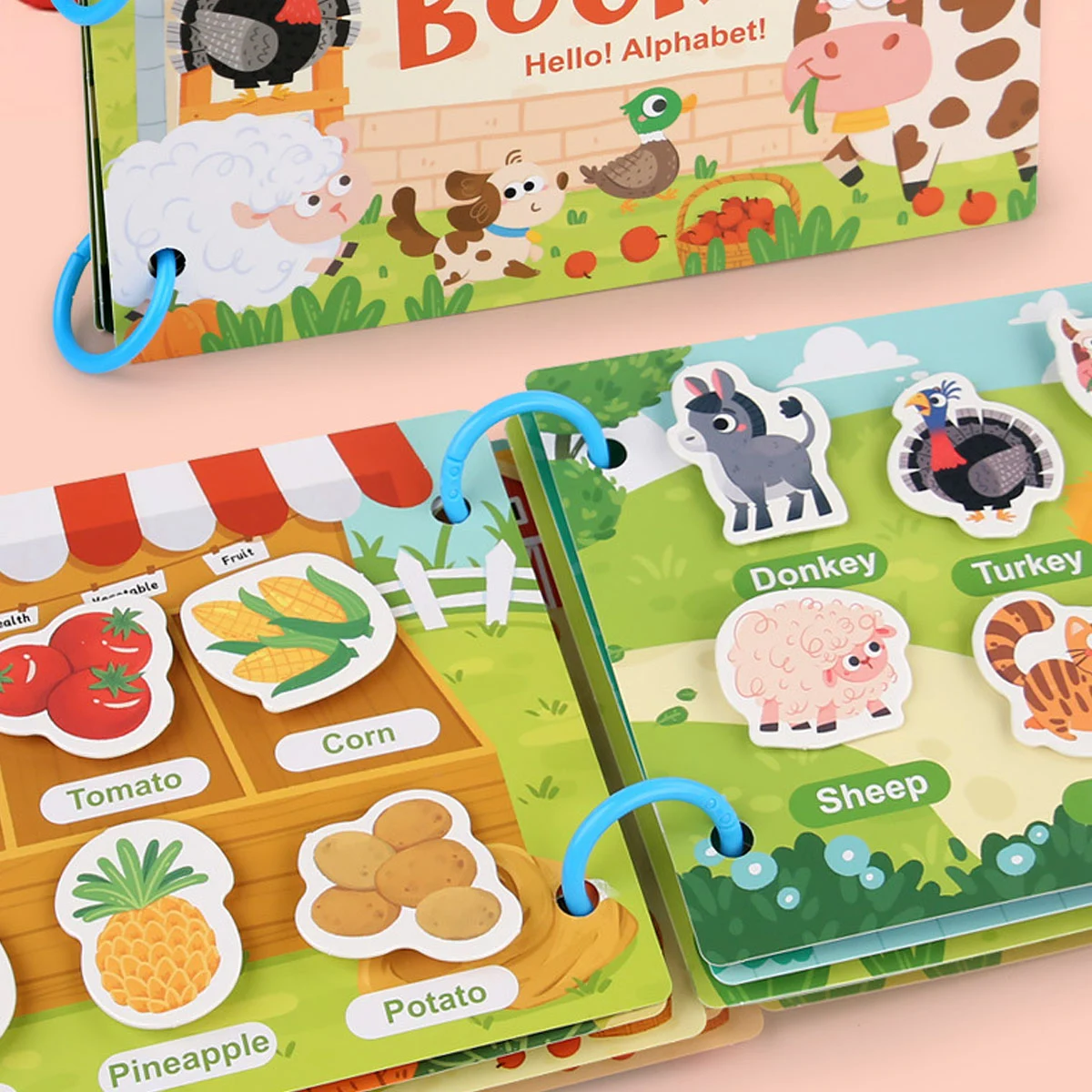 Carte educativa cu stickere reutilizabile Busy Book - Alfabet, 10 activitati [5]