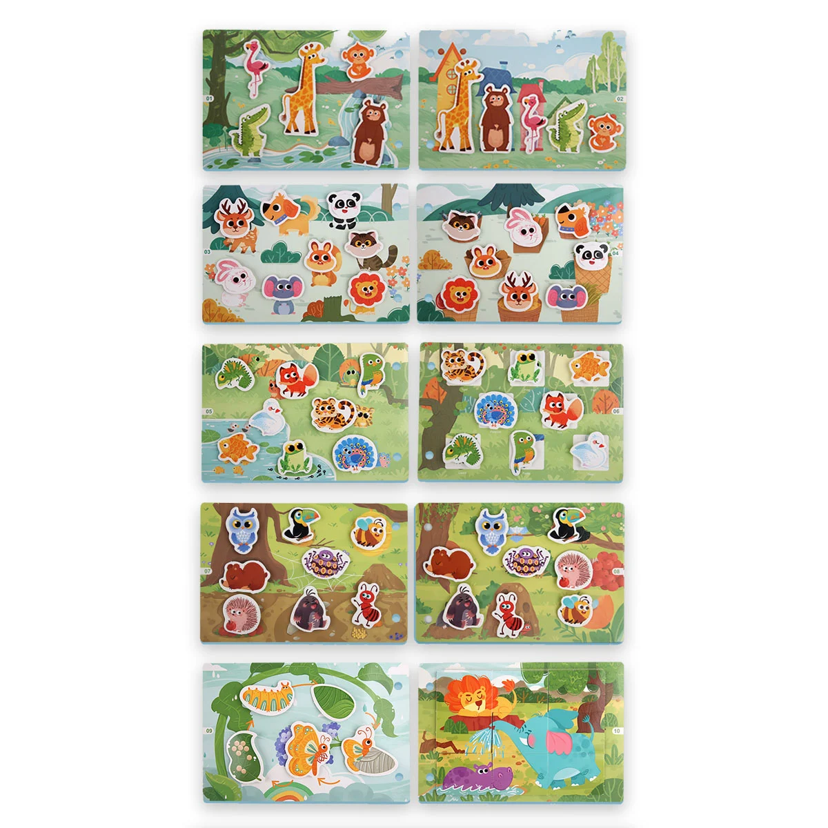 Carte educativa cu stickere reutilizabile Busy Book - Animale, 10 activitati [3]