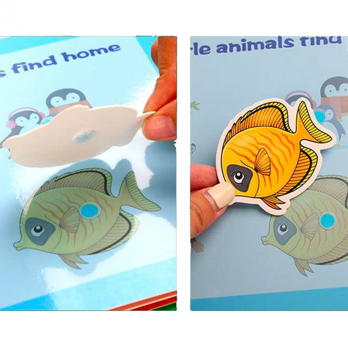 Carte educativa cu stickere reutilizabile Quiet Book - Lumea Oceanelor, 10 pagini [6]