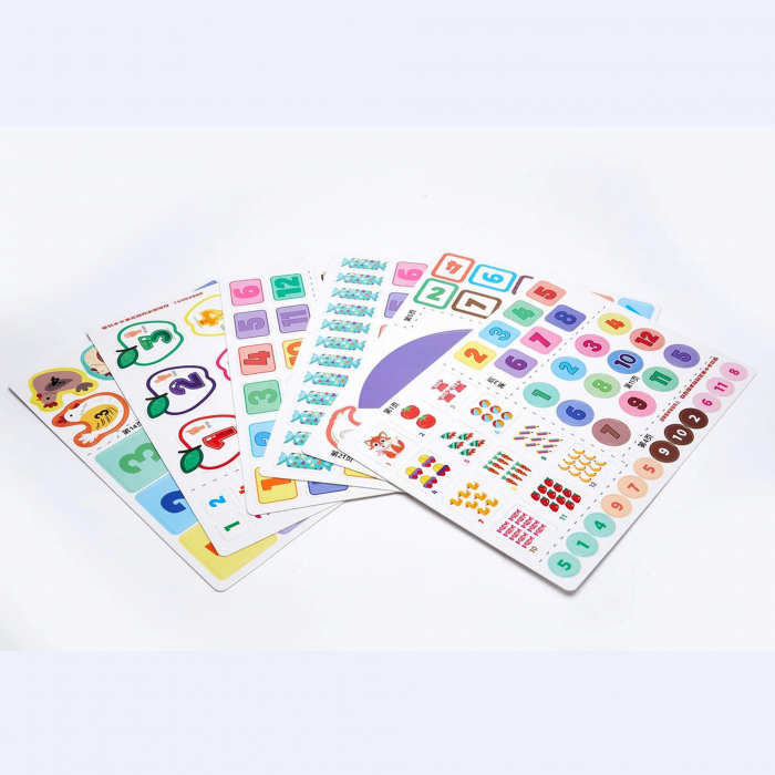 Carte educativa cu stickere reutilizabile Quiet Book, Matematica, multicolor [4]