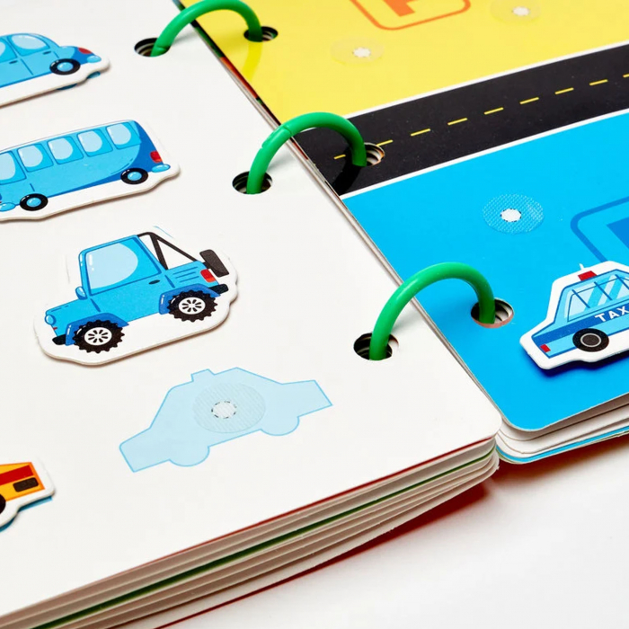 Carte educativa cu stickere reutilizabile Quiet Book Ursuletul, multicolor [4]
