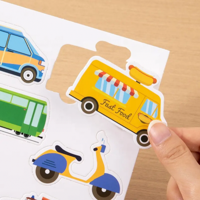 Carte educativa cu Stickere Reutilizabile si Pictura cu Apa Quiet Book Vehicule, multicolor [4]