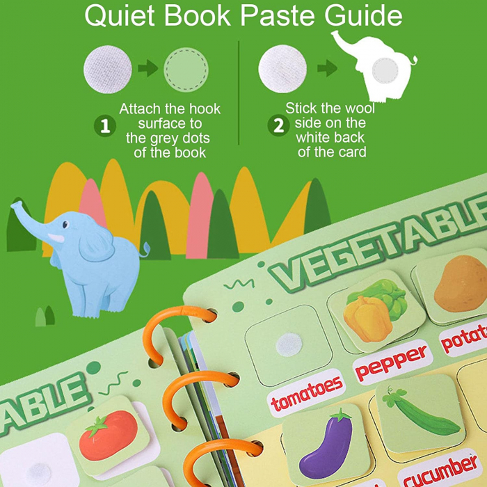 Carte educativa cu stickere reutilizabile The Busy Book, 20 pagini [4]