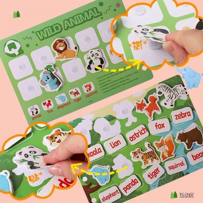 Carte educativa cu stickere reutilizabile The Busy Book, 20 pagini [2]