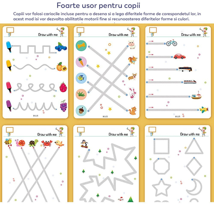 Carte educativa de activitati de asociere si recunoastere, reutilizabila, 64 pagini [2]