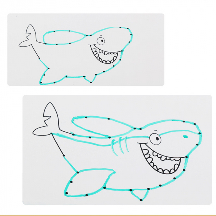 Carte magnetica 2 in 1 Puzzle si Desen pe Puncte Join the Dots - Animale Marine [5]