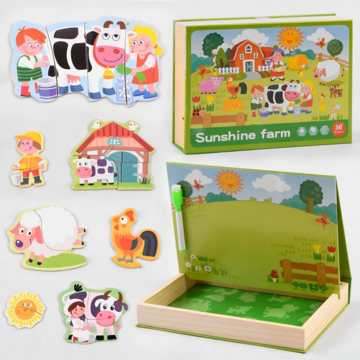 Carte magnetica educativa cu Animale de la Ferma, multicolor [3]