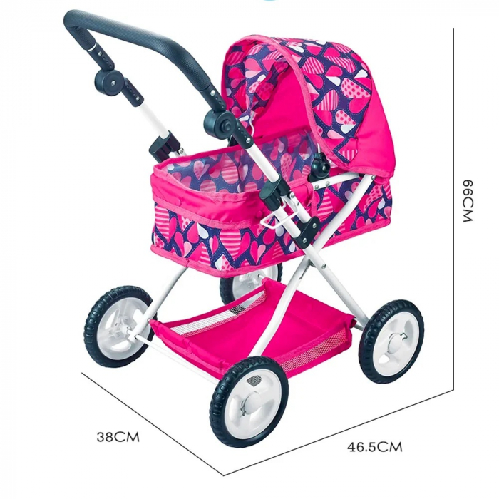 Carucior landou de jucarie pentru papusi , multicolor [3]