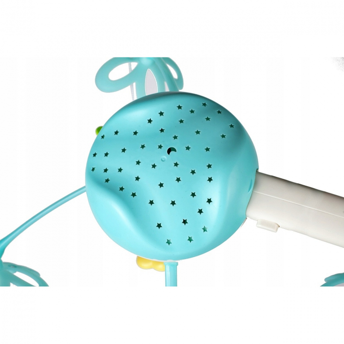 Carusel Interactiv Rotire 360°, Efecte Luminoase si Sonore, 500 Melodii, Albastru [5]