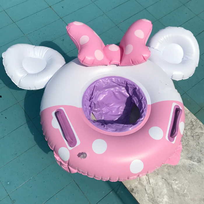Colac cu chilotel si manere pentru bebelusi Minnie Mouse, alb/roz [3]