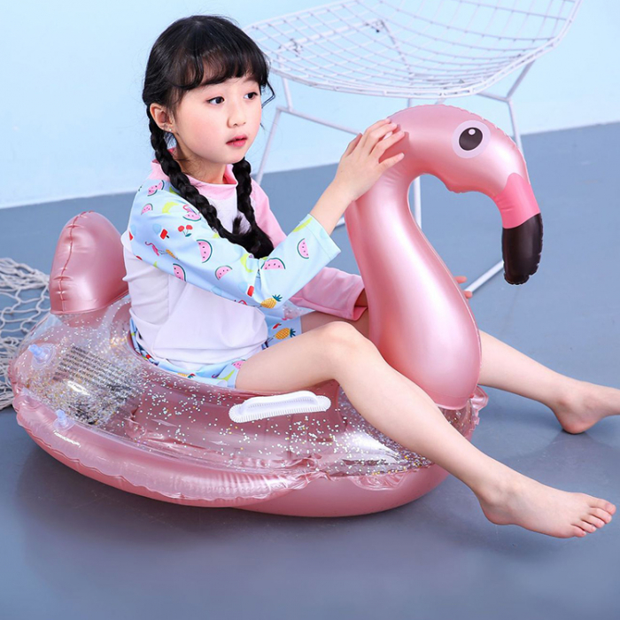 Colac de inot copii model Flamingo, 85 cm, multicolor [3]