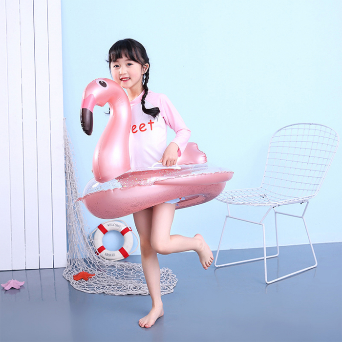 Colac de inot copii model Flamingo, 85 cm, multicolor [4]