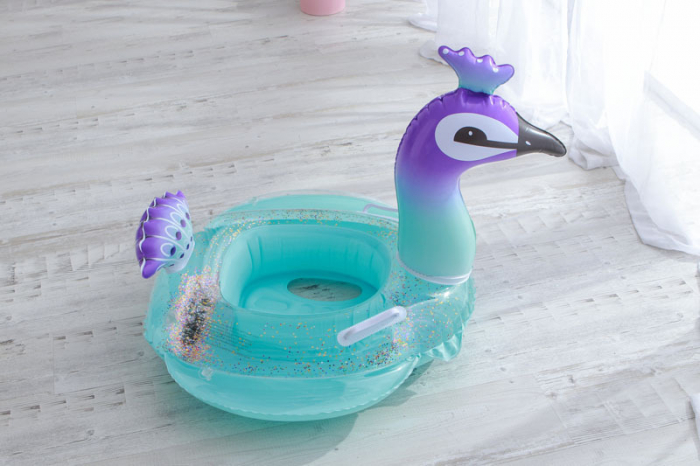 Colac de inot copii model Paun, 85 cm, multicolor [4]