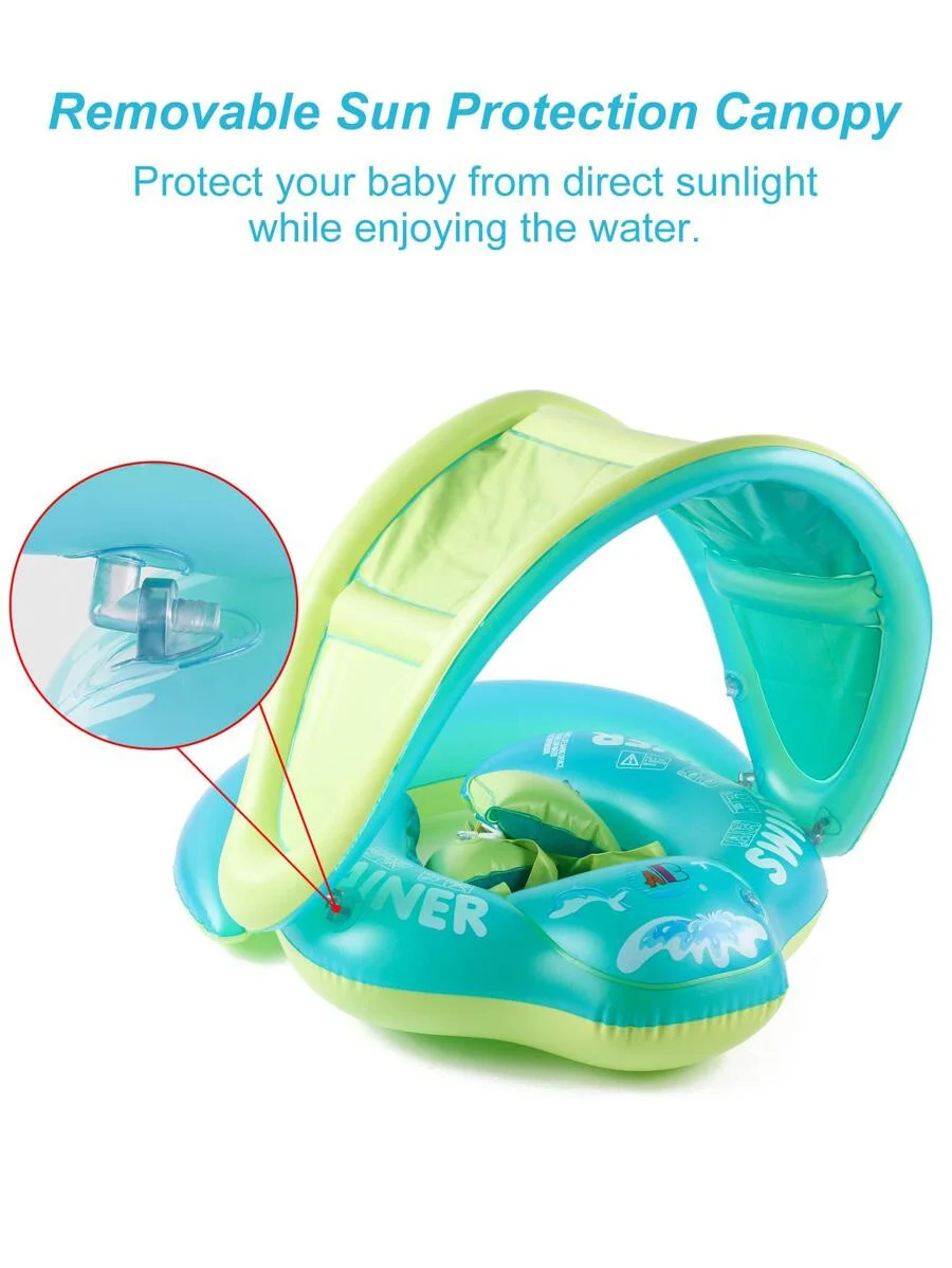 Colac gonflabil barcuta multifunctional Swimtrainer, parasolar detasabil si suport pentru copii [5]