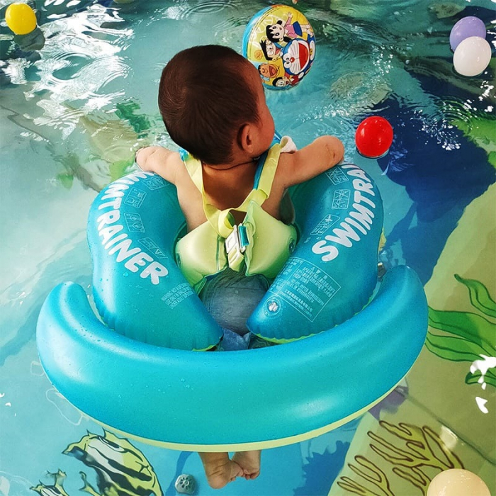 Colac gonflabil barcuta multifunctional Swimtrainer, parasolar detasabil si suport pentru copii [6]