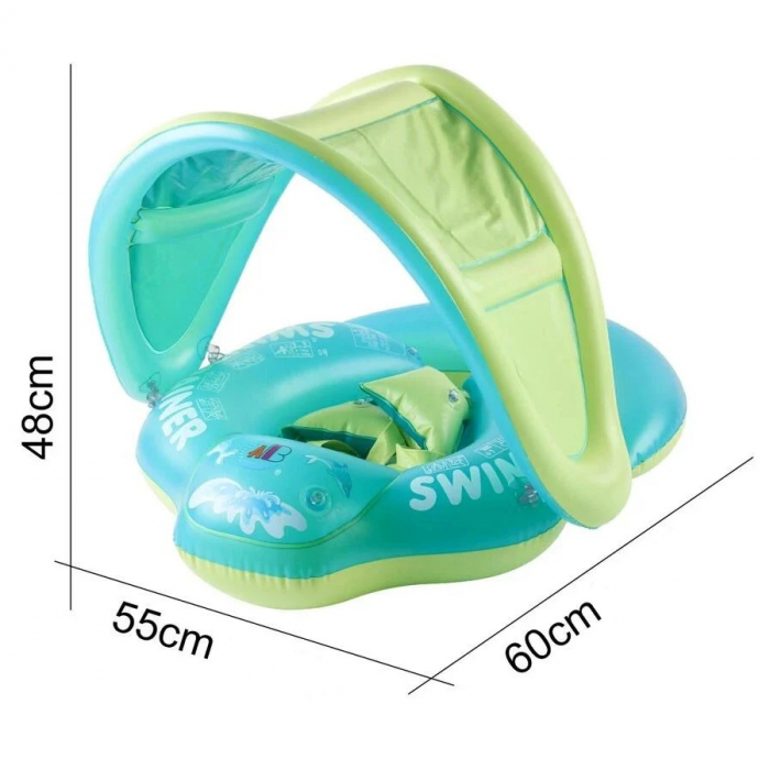 Colac gonflabil barcuta multifunctional Swimtrainer, parasolar detasabil si suport pentru copii [8]