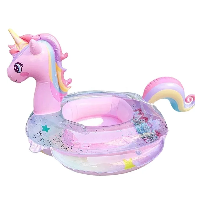 Colac gonflabil Unicorn Rainbow cu suport pentru copii, multicolor [1]