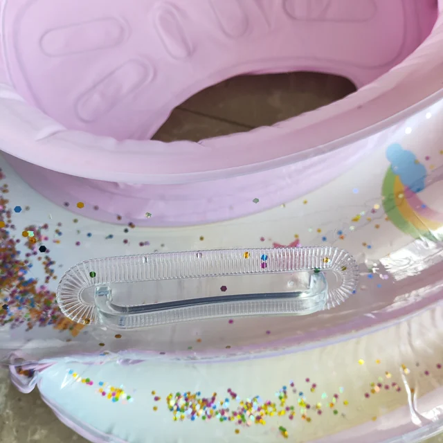 Colac gonflabil Unicorn Rainbow cu suport pentru copii, multicolor [5]