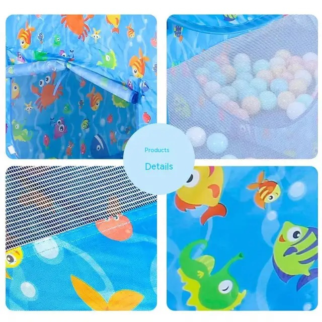 Cort de joaca 2 in 1 pentru copii cu 100 de bile multicolore incluse, format din casuta si piscina [2]