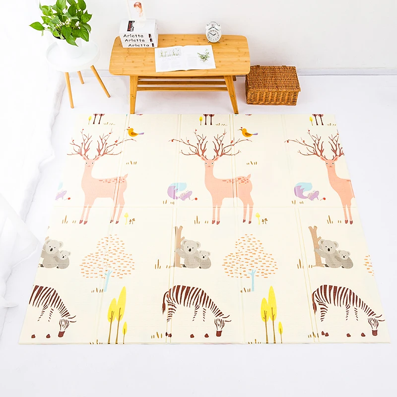 Covoras de joaca termic 180x200 cm pliabil cu doua fete Animale Salbatice [5]