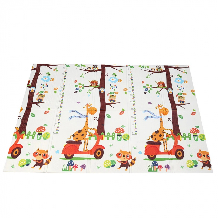 Covoras de joaca termic 180x200 cm pliabil cu doua fete Oras si Vulpe [6]