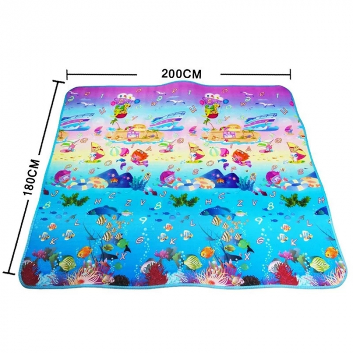 Covoras de joaca termoizolant cu doua fete 180 x 200 cm x 0.8, multicolor [6]