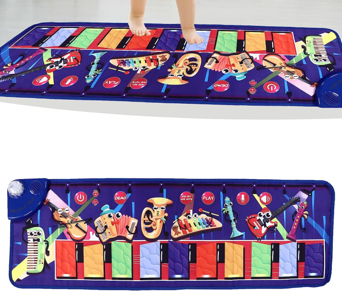 Covoras muzical interactiv cu Instrumente, 110 x 36 cm, multicolor [4]