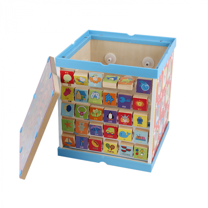 Cub educativ multifunctional Montessori din lemn 6 in 1 Wisdom [6]