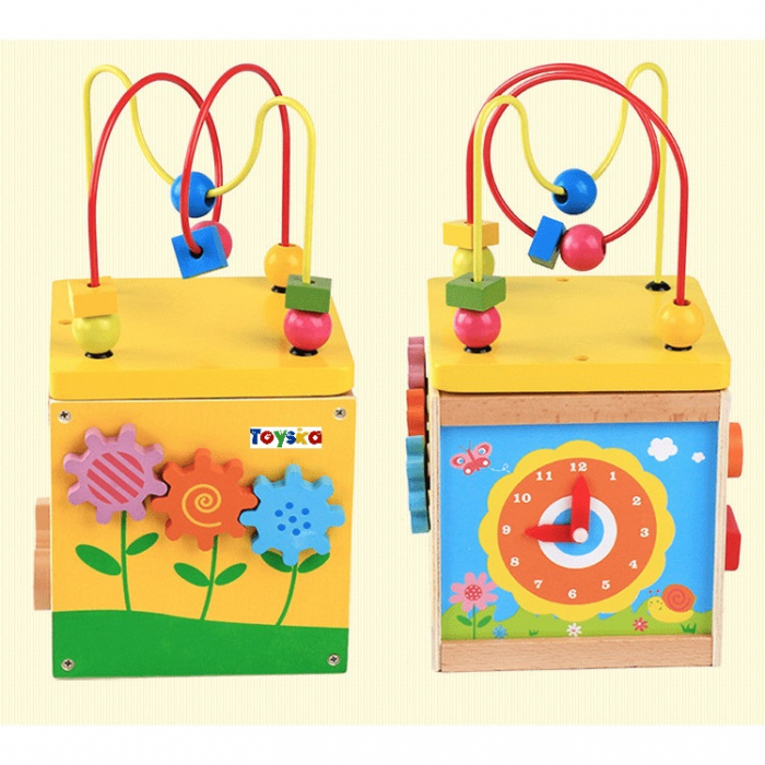 Cub educativ Montessori 5 in 1 Multi Maze Box, multicolor [5]