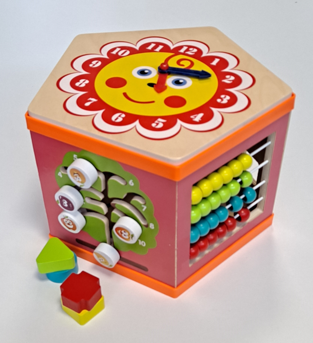 Cub educativ multifunctional Montessori din lemn 7 in 1 Fermier [4]