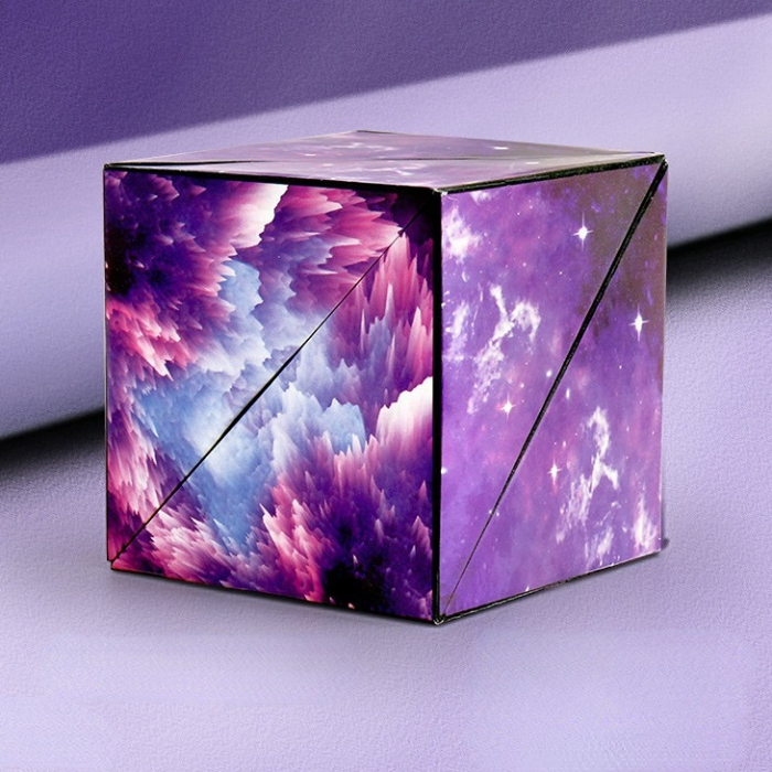 Cub Magnetic Magic Transformabil, indemanare, creativitate, imaginatie, 72 forme, violet [3]