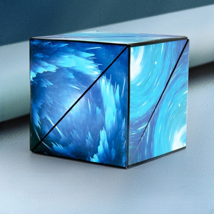 Cub Magnetic Magic Transformabil, indemanare, creativitate, imaginatie, 72 forme, albastru [2]