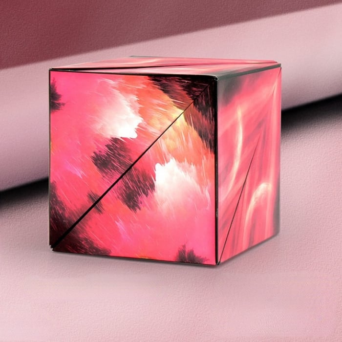 Cub Magnetic Magic Transformabil, indemanare, creativitate, imaginatie, 72 forme, rosu [2]
