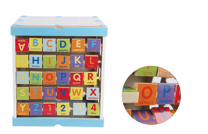 Cub educativ multifunctional Montessori din lemn 6 in 1 Wisdom [5]