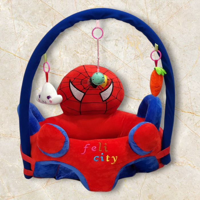 Fotoliu Din Plus Pentru Bebelusi Cu Activitati, Spiderman, albastru [3]