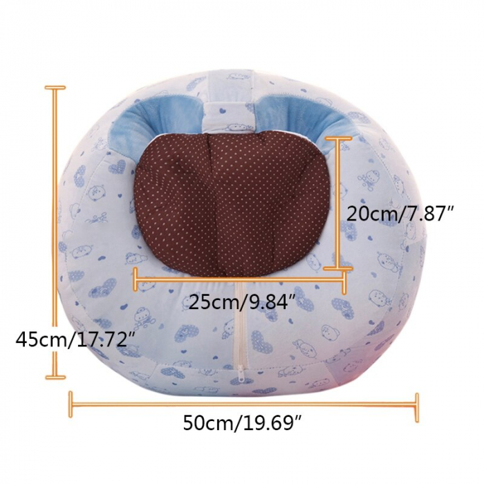 Fotoliu din plus sit up pentru bebelusi Confort, albastru [7]