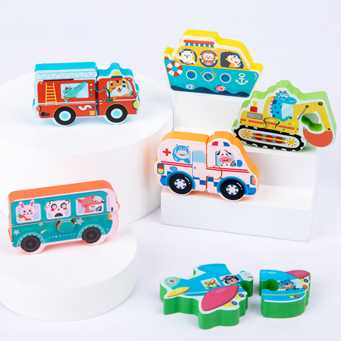 Joc logaritmic aritmetica, alfabet, puzzle, pescuit 6 in 1 Preschool Toys, multicolor [2]