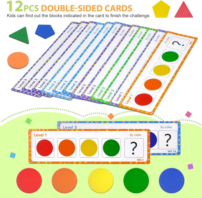 Joc Montessori Sortator cu sertare, forme si culori, multicolor [4]