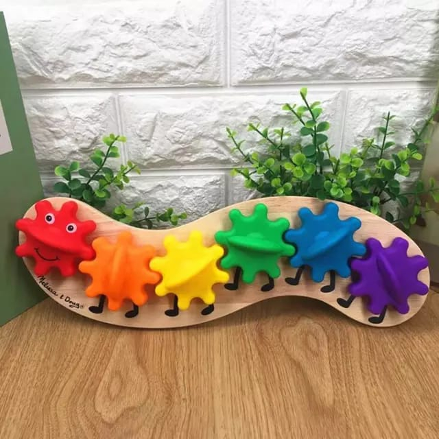 Joc de indemanare Omida Curcubeu cu Roti Zimtate, multicolor [7]
