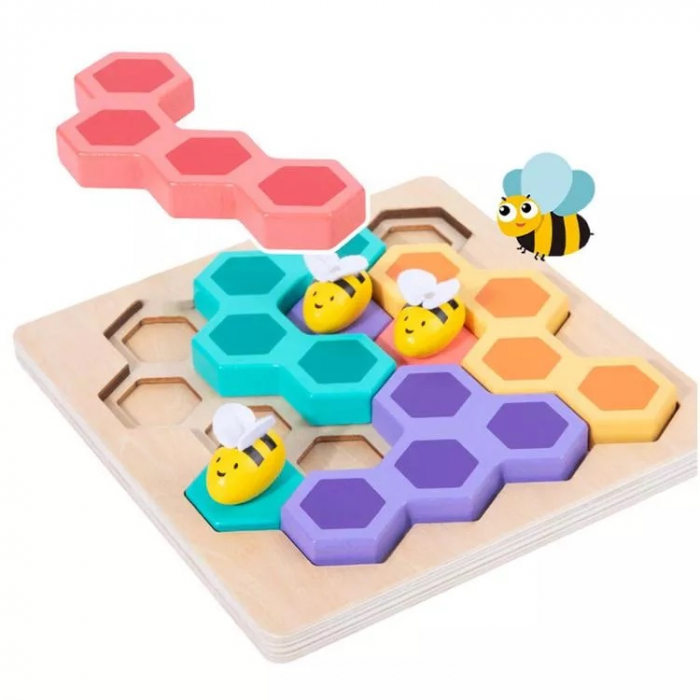 Joc de inteligenta cu 40 de provocari Fagurele de albine, multicolor [3]