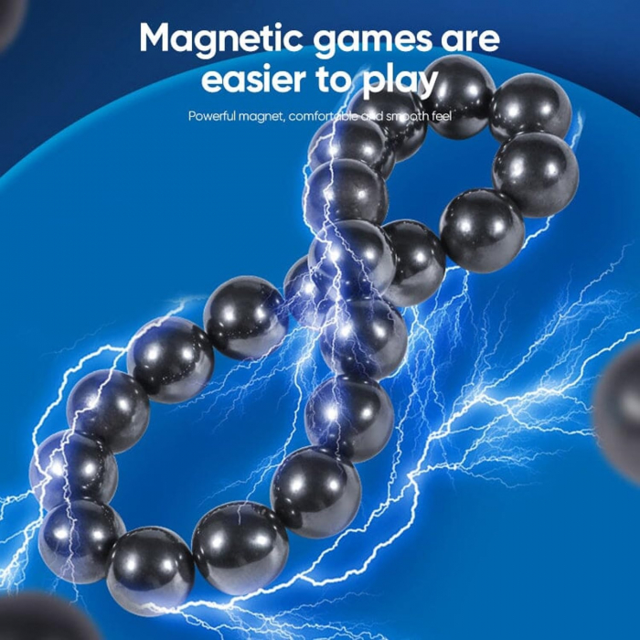 Joc de Strategie Magnetic cu bile Battle Chess, 32 bile, albastru [5]