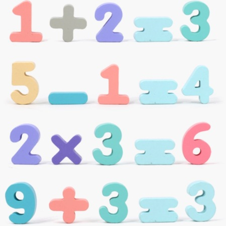 Puzzle 3D lemn Cifre si joc pescuit 2 in 1 [5]