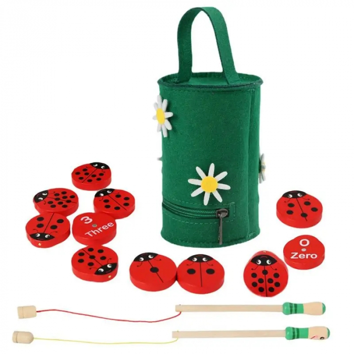 Joc educativ Buburuza 2 in 1, Invatam numere si pescuim, multicolor [4]
