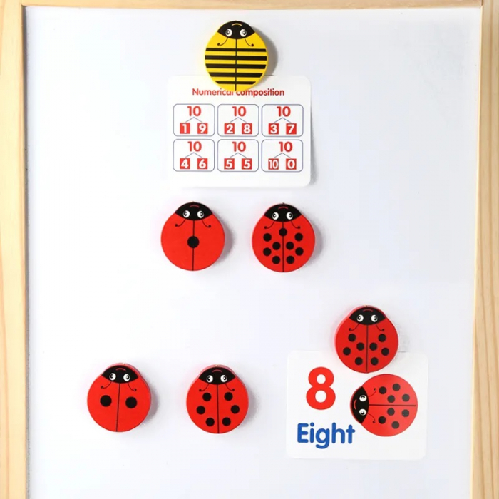 Joc educativ Buburuza 2 in 1, Invatam numere si pescuim, multicolor [8]