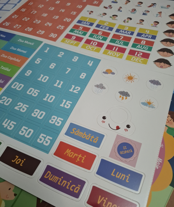 Joc educativ Calendar in limba Romana cu activitati zilnice, multicolor [4]