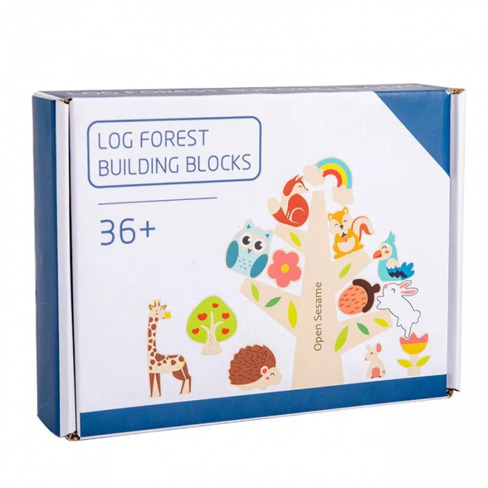 Joc educativ Copacul cu animalute 2 in 1, snuruit si echilibru, multicolor [9]