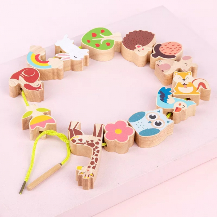 Joc educativ Copacul cu animalute 2 in 1, snuruit si echilibru, multicolor [4]
