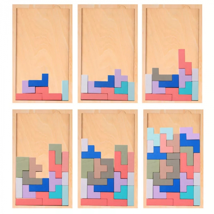 Joc educativ din lemn 5 activitati Various Puzzle Toy, multicolor [5]